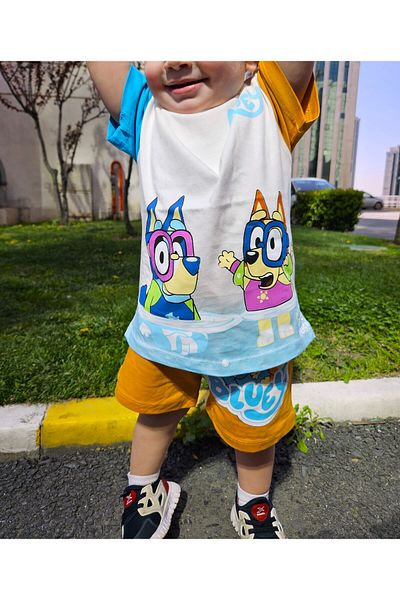 lilnest Bluey Character Boy's Shorts Set