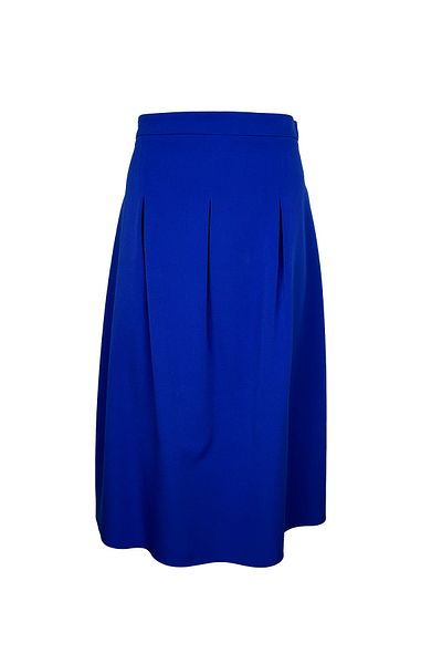 KAMEYA Pleated Saks Blue Bell Skirt