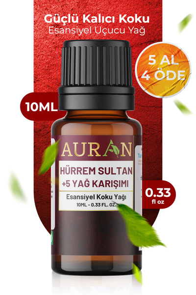 AURAN Hürrem Sultan Sinerji Karışım Esansiyel Uçucu Koku Yağı Buhurdanlık Difüzör Esansı Oda Kokusu 10ml
