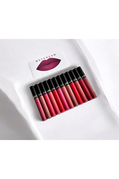 MAYDREAM احمر شفاه 12 لون ثابته الوان موضه