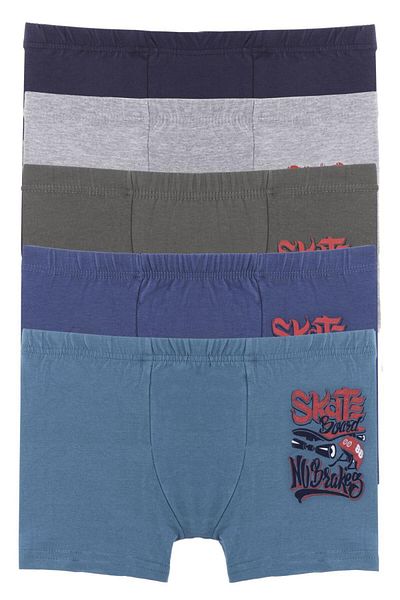 Tom John Boxer pentru baieti Pachet 5 Chelner Lycra MIXCOLOR