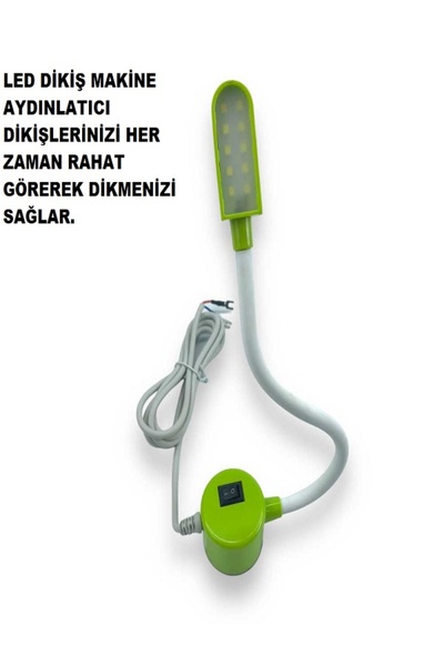 Swart SİNGER ZETİNA PFAFF JANOME DİKİŞ MAKİNLERİ İÇİN SPİRAL (ESNEK) LED LAMBA