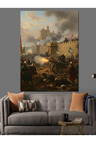 ekart Osmanlı Top Sesleriyle Gelen Fetih Dekoratif Kanvas - Mdf Ahşap Tablo