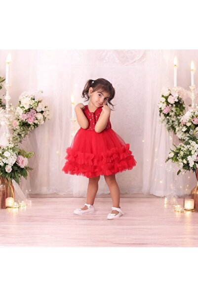 Ahsenimbebe PUL PAYET KABARIK BEBEK ABİYE ELBİSE