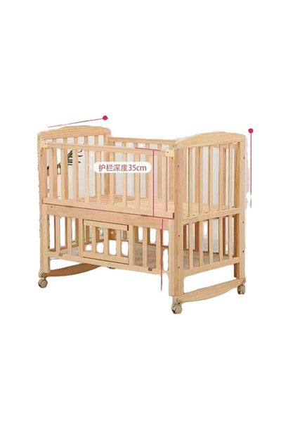 Star Kids Small Wooden Extendable Baby Bed