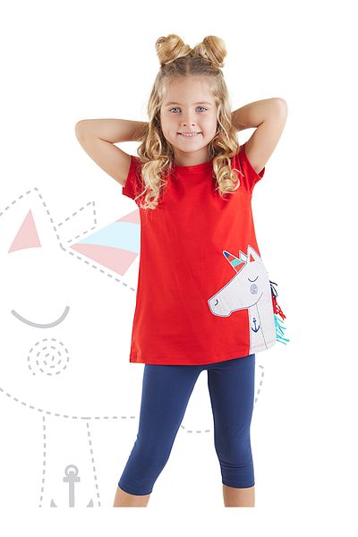Denokids Sailor Unicorn Mädchen-Tunika-Strumpfhosen-Set