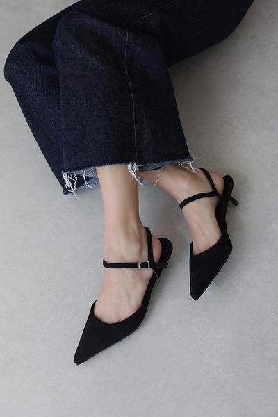 STRASWANS Melvin Women's Heeled Suede Shoes Black