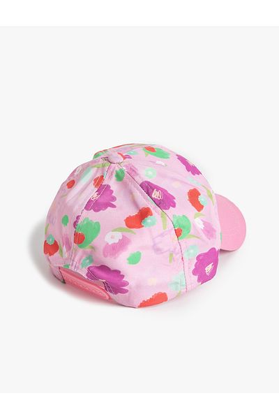 Koton Cap Hat with Floral Embroidery Detail