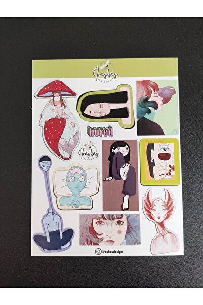 iraskas design مجموعة الملصقات الأصلية |   2 قطعة من ملصقات A5 |   الفن الرقم...