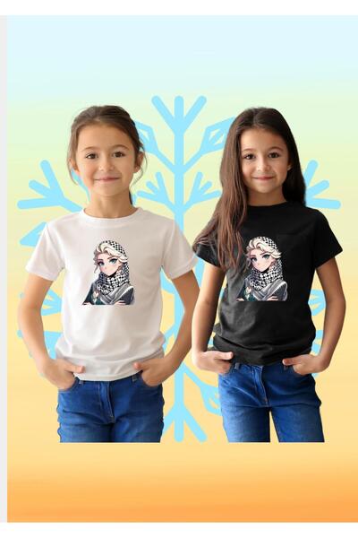 relaxbaskı Kefiyeli Elsa Printed Children's T-Shirt