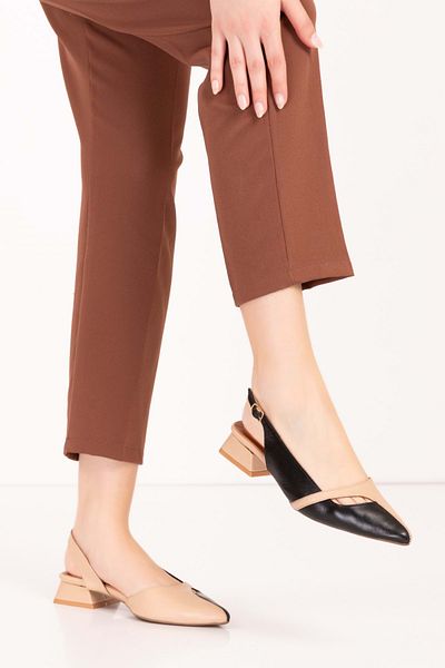 Gondol Women's Leather Shoes - Stylish Short Heels, Leather Material