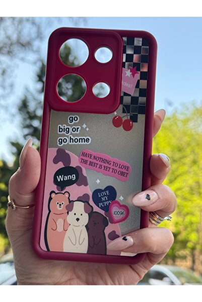 DÜNYA AKSESUAR xiaomi redmi note 13 pro 4g uyumlu mutlu kedi ayıcık sevimli ç...