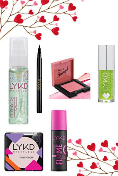lykd Sevgililer Gününe Özel 6 lı Makyaj Seti Hediye Paketi
