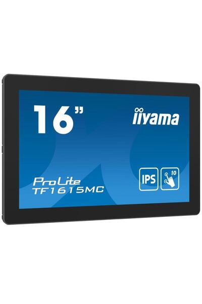 IIYAMA Οθόνη αφής, Iiyama ProLite TF1615MC-B1, FHD, IPS /VGA HDMI DP/IP65, 16...