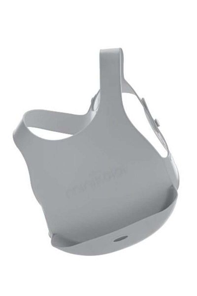 OiOi Powder Gray Silicone Baby Bib