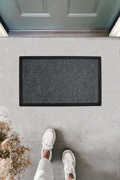 Efor Home Living Mino 4670 Gray Dehumidifying Mat - Carpet Mat, 45x70 Door Front Design