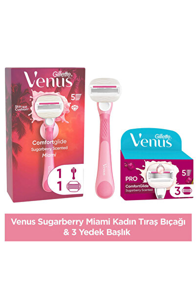 Gillette Venus Gilette Venüs Comforglide Sugarberry Miami Kadın 5Bıçaklı Traş...