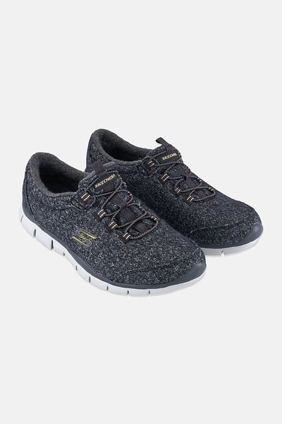 SKECHERS Women Gratis - Good Idea Slip On Running Shoes, Charcoal
