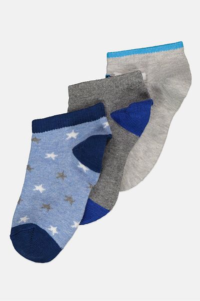 RBX Kids Boy 3 Pairs Printed Socks, Multicolor