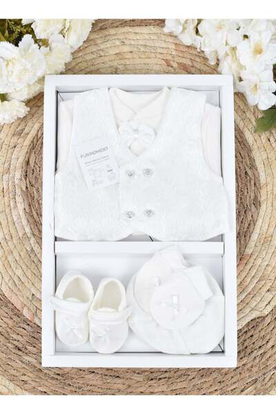 Fun Moment طقم هدايا بدلة حديثي الولادة "لحظة الفرح" - 4 قطع