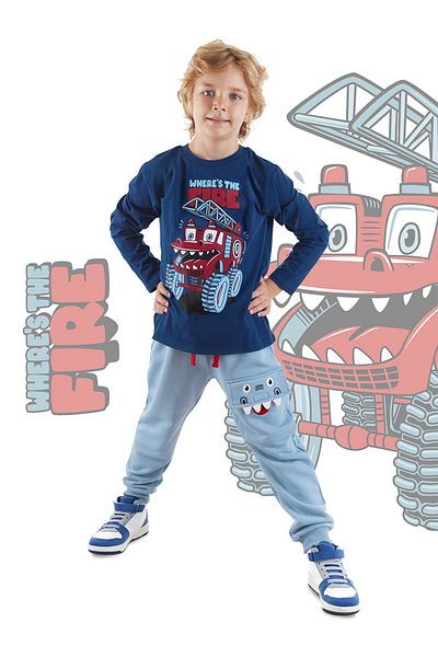 Denokids Fiú póló és melegítő szett – szörnyeteg tűzoltóság