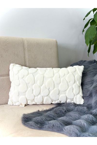Cottella Bohemian Special Pattern Punch Punch Pattern Decorative Throw Pillow Cover Heart Pattern 28 X 50 cm