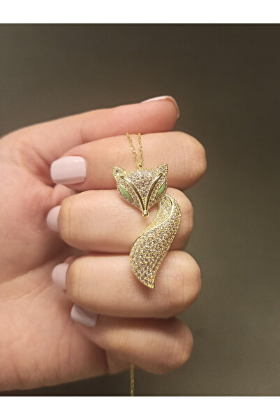 TREND 925 Ayar Gümüş Tilki Kolye, Kadınlar İçin El Yapımı Tilki Figürlü Kolyesi, Anneler Günü Hediyesi