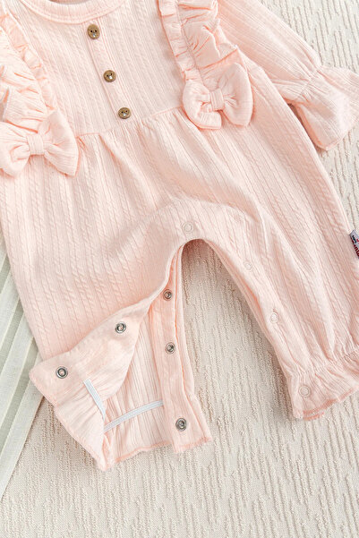 Babymod Cotton Baby Girl Jumpsuit Set Bandana Bow Set