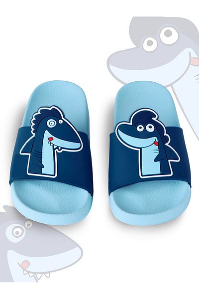 Denokids شبشب صبي سمك القرش