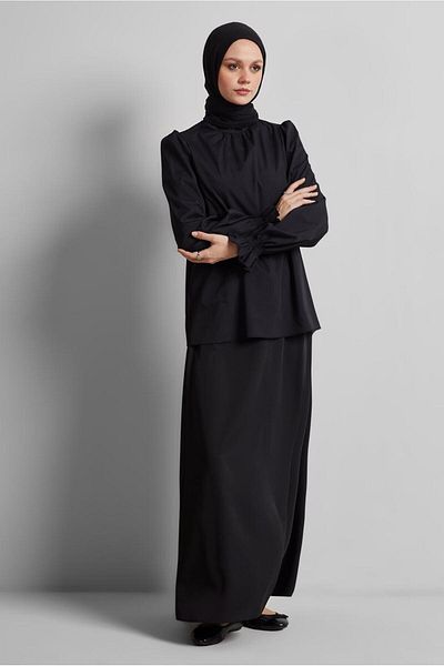 Alvina Sleeve Tip Elastic Bluz 45341