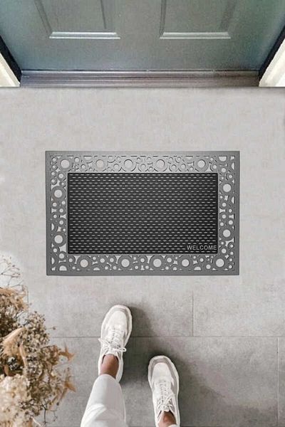 Efor Home Living Gray Mino Decorative Hooded Mat - 45x70, Model 4610