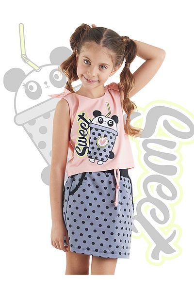 MSHB&G Panda Milkshake lány póló szoknya szett