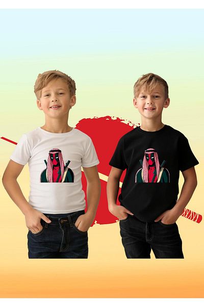 relaxbaskı Kefiyeli Dead Pool Printed Children's T-Shirt