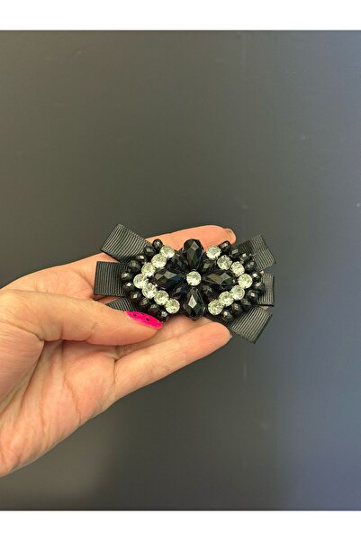 Gönülden Tasarım CRNI CIRKON KAMEN BO Sa perlama IONK ŠIVAĆI PREDMET 9X5 CM