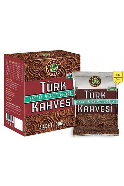 Kahve Dünyası Medium Roasted Turkish Coffee 100 Gr X 4 Pieces