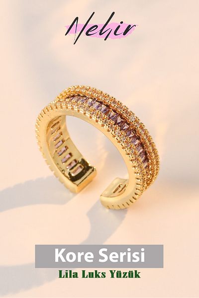 Nehir Japanese and Korean Style for Women Pearl Stone Does Not Tarnish Fashion Open Ring
