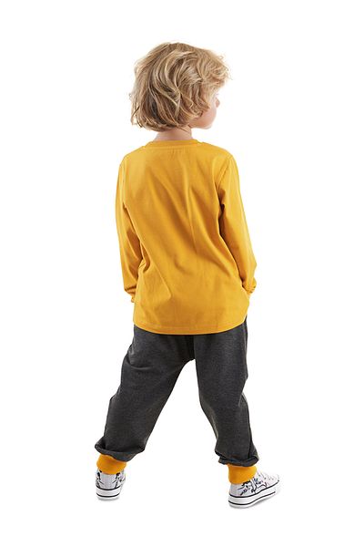 Denokids Set de tricou și pantaloni de trening cu model Dinos pentru băieți