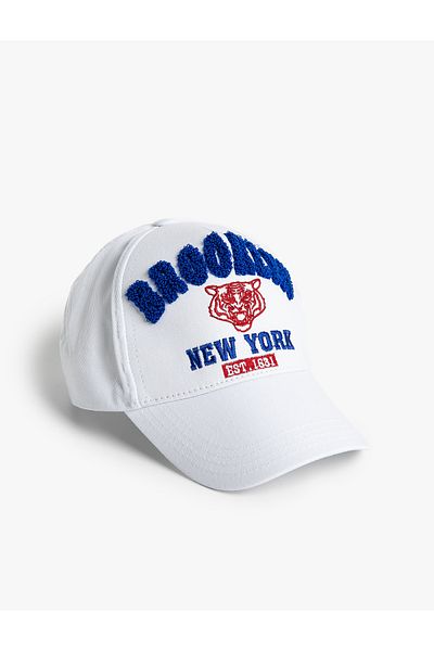 Koton Cap Hat College Embroidered Cotton