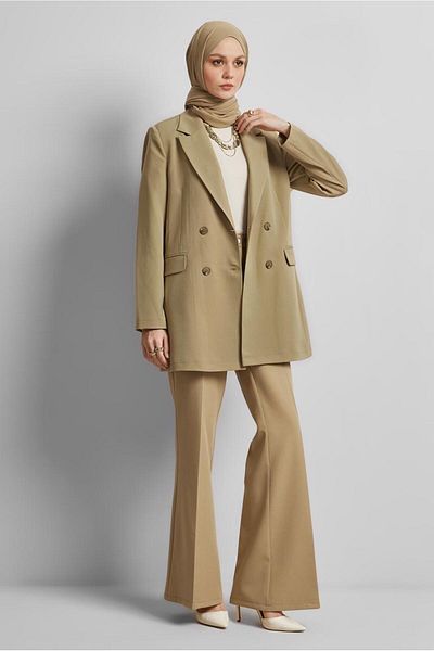 Alvina Kruvaze Collar Blazer Jacket 45436