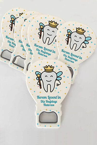 MDM Dizayn Diş Buğdayı Balon Açacak Magnet 10 Adet (JELATİN PAKET HEDİYELİ)