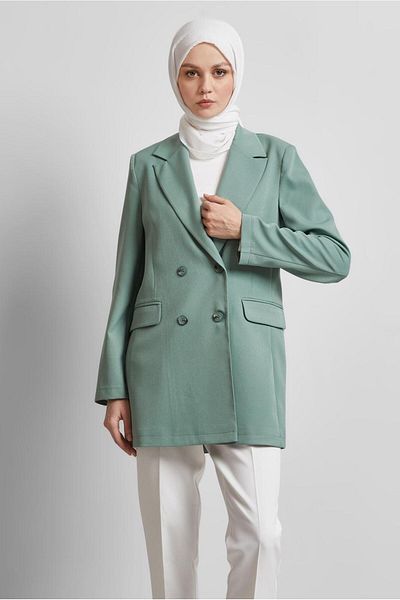 Alvina Kruvaze Collar Blazer Jacket 45436