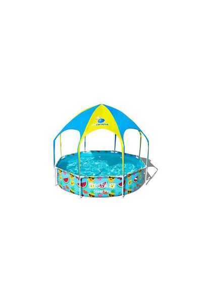 BESTWAY Octagonal Canopy Swimming Pool with Waterfall - 244 51 cm