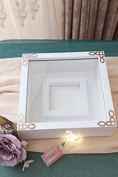 Verda Çerçeve 25x25 Ledli Fotoğraf Bölümlü Çerçeve Gül Tasarımlarınız Için