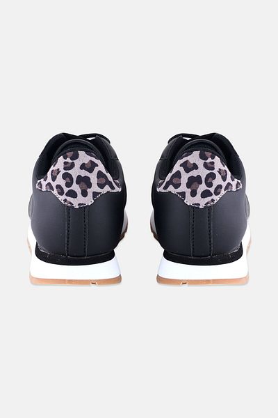 XOXO Women Lace Up Running Sports Shoes, Black