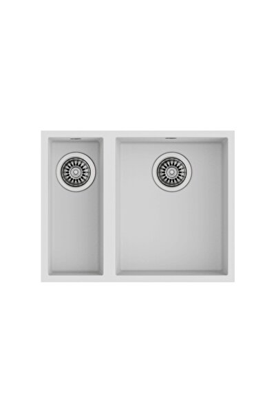 Teka Square 560 Tezgah Altı Artic Beyaz Granit Evye