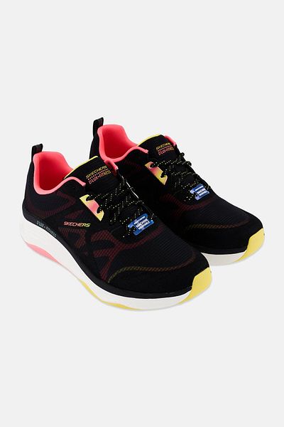 SKECHERS Women D Lux Fitness-bright Balance Lace Up Training Shoes, Black