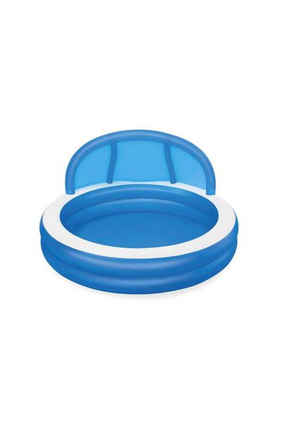 BESTWAY Inflatable Family Pool with Canopy - 241x241x140 cm Blue