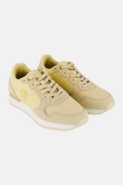 XTI حذاء رياضي كاجوال برباط للنساء، أصفر