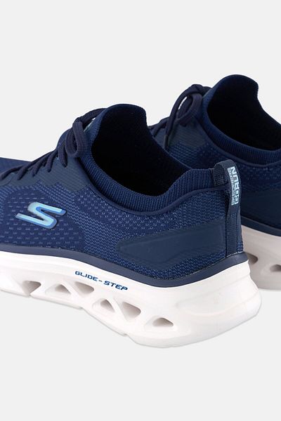SKECHERS حذاء Go Run Glide Step Flex برباط للنساء، أزرق داكن