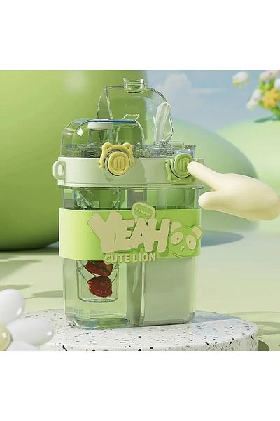 froyalife Quality Yeah Strap Stylish Design Double Chamber Double Lid Multifunctional Children's Water Bottle Flask